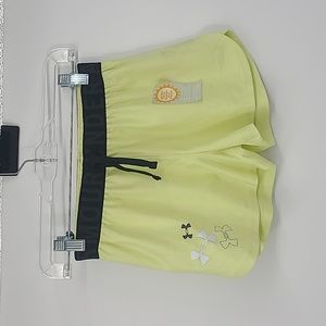 NWOT Under Armour youth neon yellow shorts medium